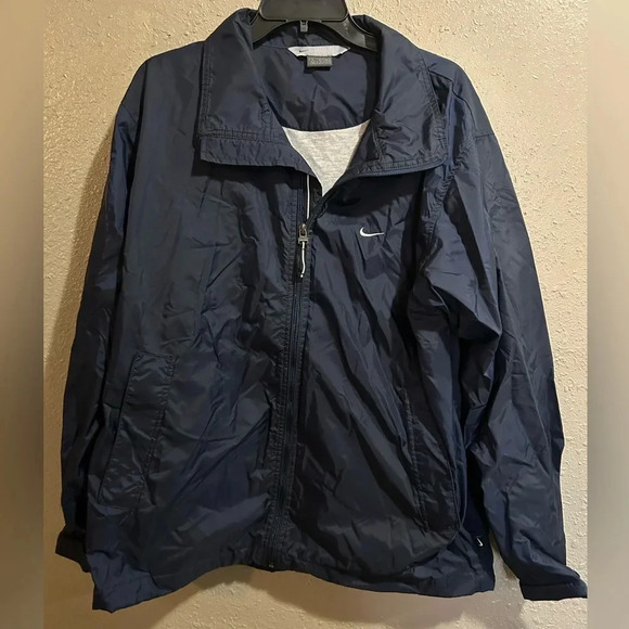 Nike Other - NIKE FULL ZIP NAVY WINDBREAKER SZ L